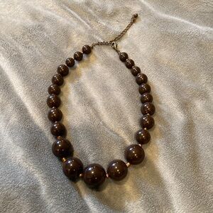 Brown bead necklace